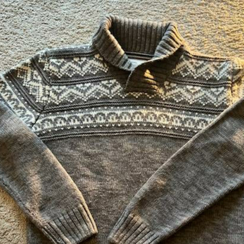 Kahki Patterned Men's Sweater